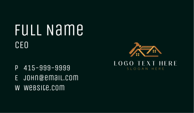 Luxury Roof Repair Business Card Image Preview
