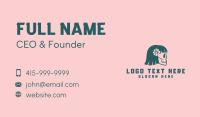 Girl Calavera Skull Business Card Design