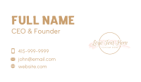 Round Watercolor Script Business Card