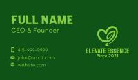 Green Vine Heart Business Card