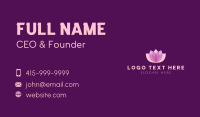 Feminine Lotus Flower Spa  Business Card Design