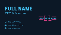 Neon Programmer Lettermark Business Card