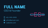 Neon Programmer Lettermark Business Card