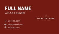 Luxury Leaf Wordmark Business Card
