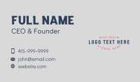 Generic Business Wordmark Business Card