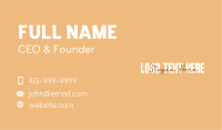 Fashion Designer Wordmark Business Card