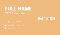 Fashion Designer Wordmark Business Card Design