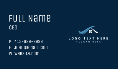 Construction Roofing House Business Card