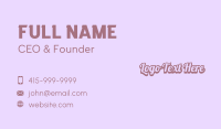 Classic Script Wordmark Business Card