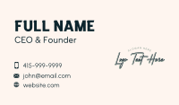 Elegant Fashion Stylist Business Card