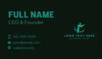 Athlete Shooting Lightning Business Card Design