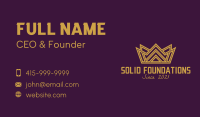 Gold Crown Monarchy  Business Card