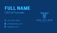 Blue Cyber Letter T Business Card Design