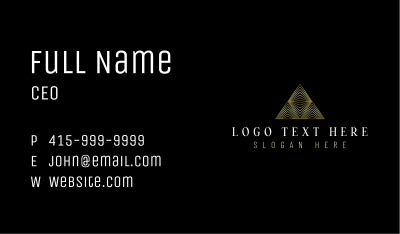 Luxury Pyramid  Insurance Business Card Image Preview