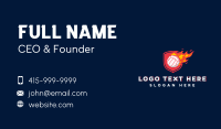 Volleyball Flaming Sports Business Card Design