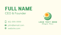 Tropical Sun Leaf Business Card Design
