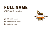 Excavator Backhoe Digger Business Card