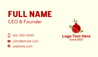 Pomegranate Fruit Slice Business Card Design