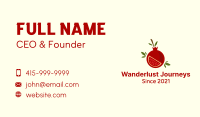 Pomegranate Fruit Slice Business Card