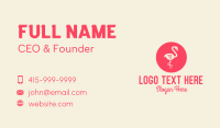 Red Flamingo Chat Business Card Design