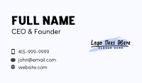 Feminine Handwritten Wordmark Business Card