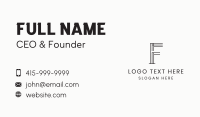Geometric Lines Letter F Business Card