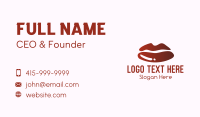 Red Lips Cosmetics Business Card