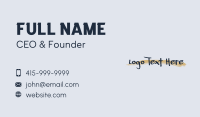 Brush Stroke Wordmark Business Card Design