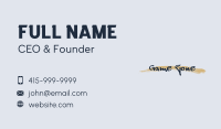 Brush Stroke Wordmark Business Card