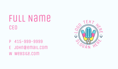 Popsicle Ice Cream Business Card