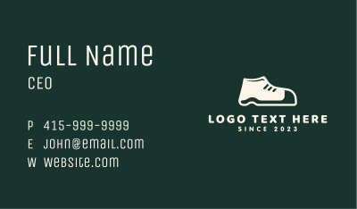 Simple White Shoe Business Card