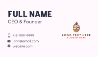 Strawberry Ice Cream Desert  Business Card