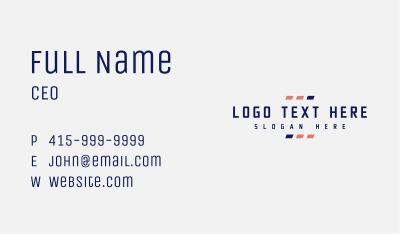 Clean Professional Wordmark Business Card Image Preview