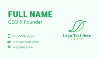 Minimalist Bird Leaf Business Card Design