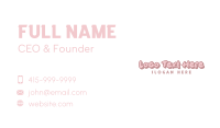 Cute Kiddie Wordmark Business Card