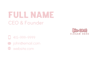 Cute Kiddie Wordmark Business Card Design