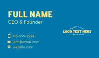 Casual Business Wordmark  Business Card