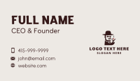 Brown Hat Guy Smoking Business Card Design