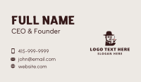 Brown Hat Guy Smoking Business Card