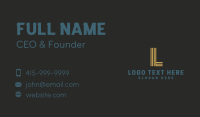 Line Transport Lettermark Business Card