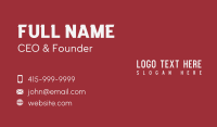 Generic Firm Wordmark Business Card