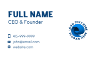 Surfing Wave Letter E Business Card