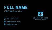 Fluid Droplet Lettermark Business Card
