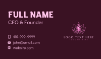 Pink Lotus Spa Business Card