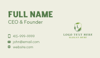 Organic Leaves Shield Business Card