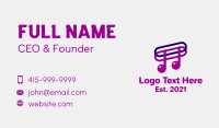 Musical Note Paper Clip Business Card Design