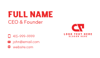 Red Abstract CT Business Card Design