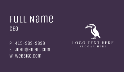 Toucan Bird Wildlife Business Card