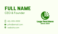 Botanical Leaf Pod Business Card Design