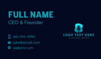 Podcast Mic Silhouette Business Card Design